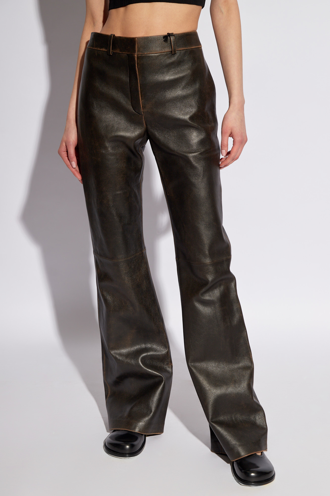 Brown Leather trousers Loewe - GenesinlifeShops Spain - Missoni